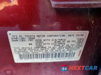 Zdjęcie 13 z 13 samochodu: 1999 TOYOTA RAV4 BASE VIN:JT3HP10V6X7136722 - miniatura