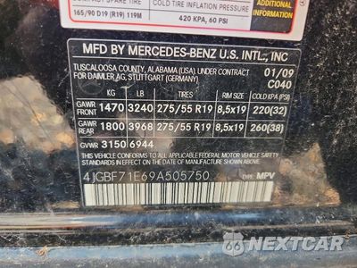 Zdjęcie 12 z 12 samochodu: 2009 MERCEDES-BENZ GL 450 4MATIC VIN:4JGBF71E69A505750 - miniatura