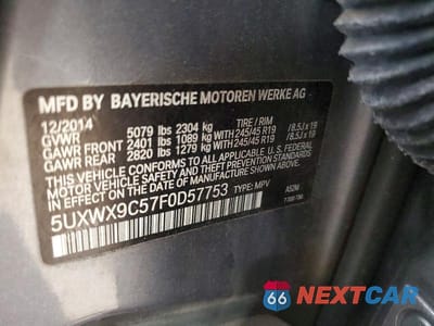 Zdjęcie 13 z 13 samochodu: 2015 BMW X3 XDRIVE28I VIN:5UXWX9C57F0D57753 - miniatura