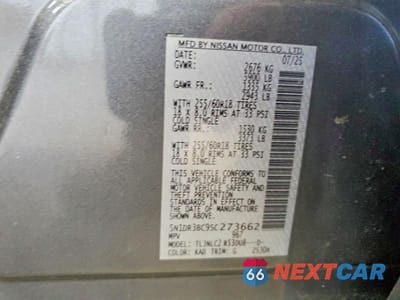 Zdjęcie 13 z 13 samochodu: 2025 NISSAN PATHFINDER SV VIN:5N1DR3BC9SC273662 - miniatura