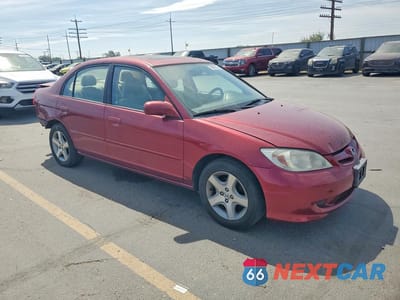 Czwarte zdjęcie samochodu z boku: 2005 HONDA CIVIC EX VIN:2HGES26715H531700 - miniatura