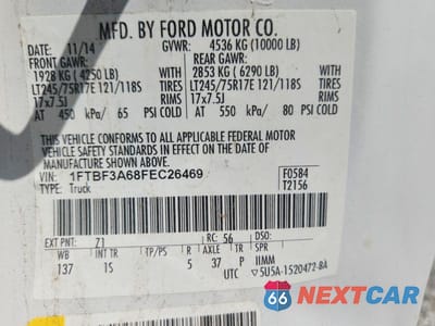 Zdjęcie 12 z 12 samochodu: 2015 FORD F-350 SUPER DUTY VIN:1FTBF3A68FEC26469 - miniatura
