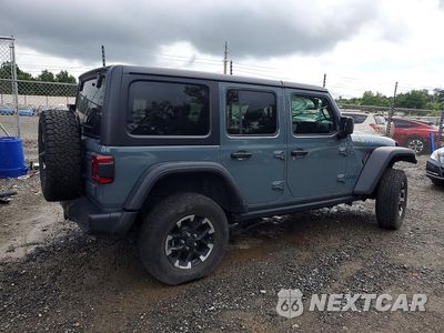 Trzecie zdjęcie samochodu z tyłu: 2024 JEEP WRANGLER RUBICON 4XE VIN:1C4RJXR64RW180176 - miniatura
