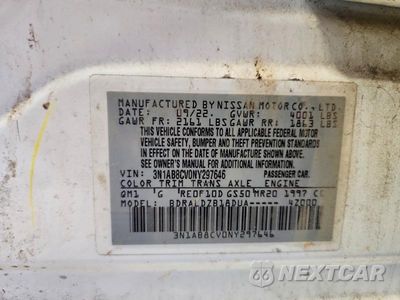 Zdjęcie 12 z 12 samochodu: 2022 NISSAN SENTRA SV VIN:3N1AB8CV0NY297646 - miniatura