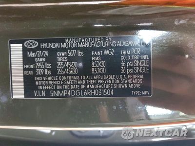 Zdjęcie 13 z 13 samochodu: 2024 HYUNDAI SANTA FE LIMITED VIN:5NMP4DGL6RH031504 - miniatura