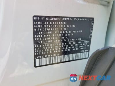 Zdjęcie 14 z 14 samochodu: 2022 VOLKSWAGEN TAOS S VIN:3VVAX7B22NM019212 - miniatura
