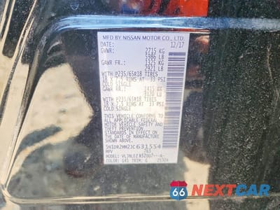 Zdjęcie 13 z 13 samochodu: 2018 NISSAN PATHFINDER SV VIN:5N1DR2MM2JC631554 - miniatura