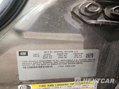 Zdjęcie 12 z 12 samochodu: 2012 CHEVROLET MALIBU 2LT VIN:1G1ZD5E07CF314319 - miniatura