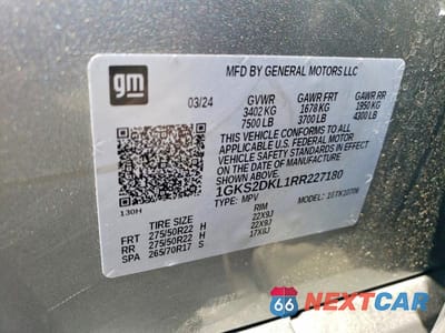 Zdjęcie 13 z 13 samochodu: 2024 GMC YUKON DENALI VIN:1GKS2DKL1RR227180 - miniatura