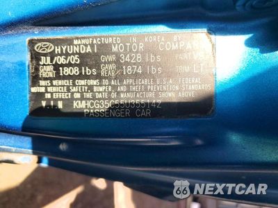 Zdjęcie 23 z 24 samochodu: 2005 HYUNDAI ACCENT GLS VIN:KMHCG35C55U355142 - miniatura