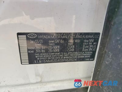 Zdjęcie 13 z 13 samochodu: 2023 HYUNDAI SANTA FE SEL VIN:5NMS2DAJ3PH539224 - miniatura