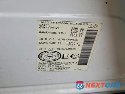 Zdjęcie 13 z 13 samochodu: 2018 NISSAN MURANO S VIN:5N1AZ2MH3JN168642 - miniatura