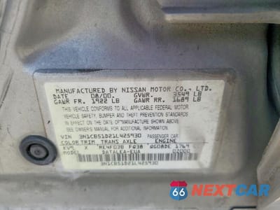Zdjęcie 12 z 12 samochodu: 2001 NISSAN SENTRA XE VIN:3N1CB51D21L425930 - miniatura