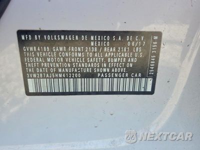 Zdjęcie 12 z 12 samochodu: 2017 VOLKSWAGEN JETTA S VIN:3VW2B7AJ5HM412200 - miniatura