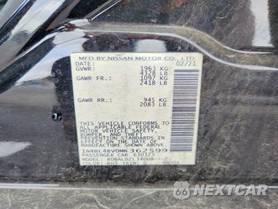 Zdjęcie 12 z 12 samochodu: 2021 NISSAN ALTIMA S VIN:1N4BL4BV0MN362599 - miniatura