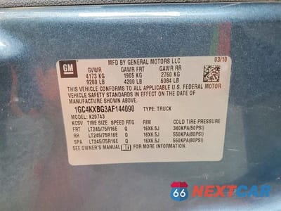 Zdjęcie 12 z 12 samochodu: 2010 CHEVROLET SILVERADO K2500 HEAVY DUTY LT VIN:1GC4KXBG3AF144090 - miniatura