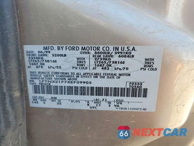 Zdjęcie 12 z 12 samochodu: 1999 FORD F250 SUPER DUTY VIN:1FTNX21F7XEF09905 - miniatura