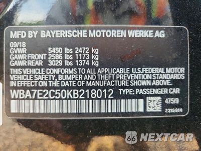 Zdjęcie 12 z 12 samochodu: 2019 BMW 740 I VIN:WBA7E2C50KB218012 - miniatura