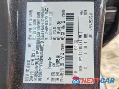 Zdjęcie 12 z 12 samochodu: 2019 FORD FIESTA SE VIN:3FADP4BJ4KM120402 - miniatura