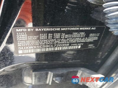 Zdjęcie 13 z 13 samochodu: 2012 BMW X3 XDRIVE28I VIN:5UXWX5C59CL720358 - miniatura