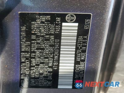 Zdjęcie 12 z 12 samochodu: 2019 TOYOTA CAMRY SE VIN:4T1B11HK2KU794010 - miniatura