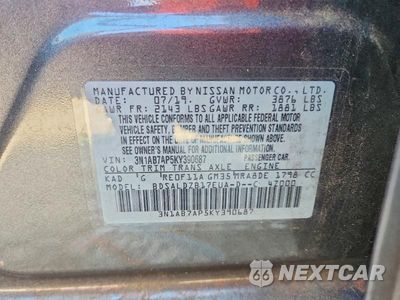Zdjęcie 13 z 13 samochodu: 2019 NISSAN SENTRA SV VIN:3N1AB7AP5KY390687 - miniatura