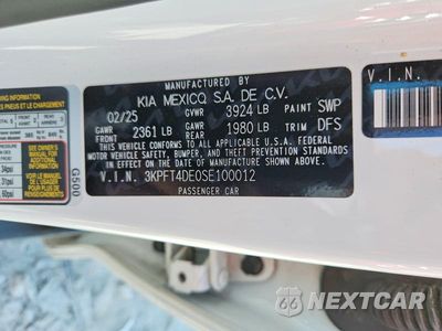 Zdjęcie 12 z 12 samochodu: 2025 KIA K4 LXS VIN:3KPFT4DE0SE100012 - miniatura