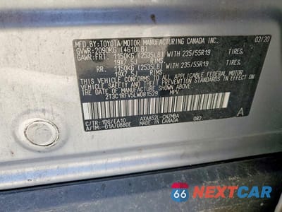 Zdjęcie 13 z 13 samochodu: 2020 TOYOTA RAV4 XLE PREMIUM VIN:2T3C1RFV5LW081529 - miniatura