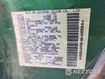 Zdjęcie 12 z 12 samochodu: 1998 NISSAN FRONTIER BASE VIN:1N6DD21S7WC316274 - miniatura