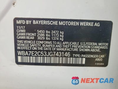 Zdjęcie 12 z 12 samochodu: 2018 BMW 740 I VIN:WBA7E2C53JG743146 - miniatura