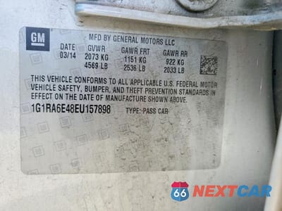 Zdjęcie 12 z 12 samochodu: 2014 CHEVROLET VOLT VIN:1G1RA6E48EU157898 - miniatura
