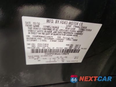 Zdjęcie 12 z 12 samochodu: 2010 FORD TAURUS SEL VIN:1FAHP2EW6AG149079 - miniatura