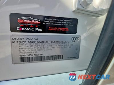Zdjęcie 12 z 12 samochodu: 2017 AUDI A8 L QUATTRO VIN:WAU43AFD5HN021107 - miniatura