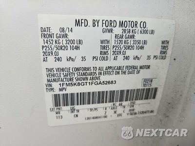 Zdjęcie 12 z 12 samochodu: 2015 FORD EXPLORER SPORT VIN:1FM5K8GT1FGA52683 - miniatura