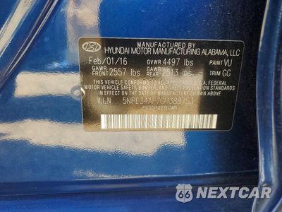Zdjęcie 13 z 13 samochodu: 2016 HYUNDAI SONATA SPORT VIN:5NPE34AF7GH388753 - miniatura