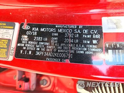 Zdjęcie 13 z 13 samochodu: 2019 KIA FORTE S VIN:3KPF34AD2KE006791 - miniatura