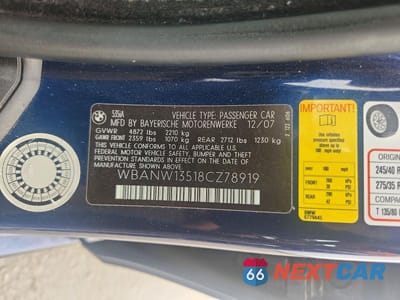Zdjęcie 12 z 12 samochodu: 2008 BMW 535 I VIN:WBANW13518CZ78919 - miniatura
