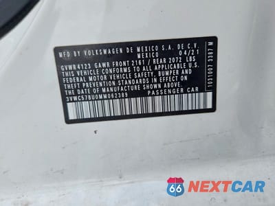 Zdjęcie 12 z 12 samochodu: 2021 VOLKSWAGEN JETTA S VIN:3VWC57BU0MM062389 - miniatura