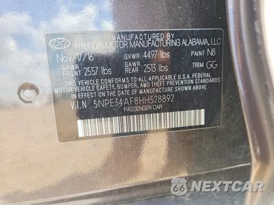 Zdjęcie 12 z 12 samochodu: 2017 HYUNDAI SONATA SPORT VIN:5NPE34AF8HH528892 - miniatura