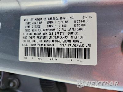 Zdjęcie 12 z 12 samochodu: 2015 ACURA TLX TECH VIN:19UUB1F54FA018834 - miniatura