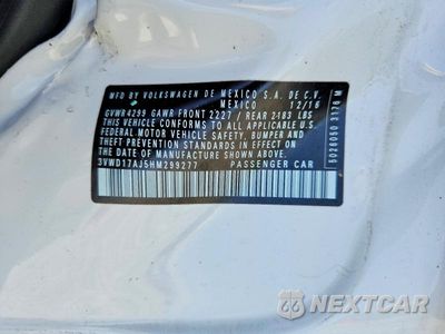 Zdjęcie 12 z 12 samochodu: 2017 VOLKSWAGEN JETTA SPORT VIN:3VWD17AJ5HM299277 - miniatura
