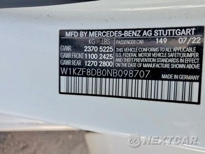 Zdjęcie 12 z 12 samochodu: 2022 MERCEDES-BENZ E 350 VIN:W1KZF8DB0NB098707 - miniatura
