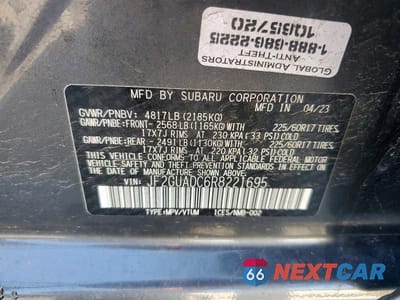 Zdjęcie 13 z 13 samochodu: 2024 SUBARU CROSSTREK PREMIUM VIN:JF2GUADC6R8221695 - miniatura