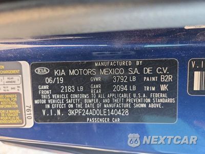 Zdjęcie 13 z 13 samochodu: 2020 KIA FORTE VIN:3KPF24AD0LE140428 - miniatura