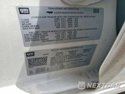 Zdjęcie 12 z 12 samochodu: 2022 CHEVROLET SILVERADO LTD C1500 VIN:1GCPWAEK9NZ216350 - miniatura