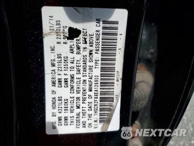 Zdjęcie 12 z 12 samochodu: 2014 HONDA ACCORD EXL VIN:1HGCR2F88EA126900 - miniatura