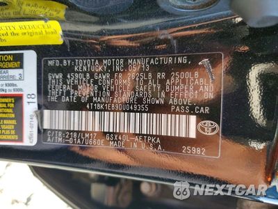 Zdjęcie 12 z 12 samochodu: 2013 TOYOTA AVALON LIMITED VIN:4T1BK1EB9DU049355 - miniatura