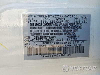 Zdjęcie 12 z 12 samochodu: 2025 NISSAN SENTRA S VIN:3N1AB8BV4SY367209 - miniatura