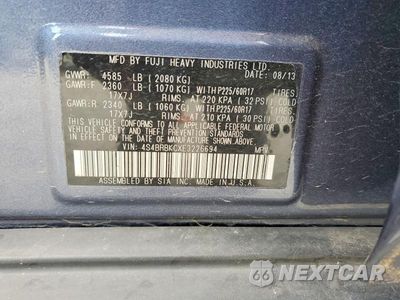Zdjęcie 14 z 14 samochodu: 2014 SUBARU OUTBACK 2.5I LIMITED VIN:4S4BRBKCXE3226694 - miniatura