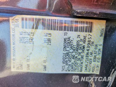 Zdjęcie 12 z 12 samochodu: 2009 NISSAN ALTIMA 2.5 VIN:1N4AL21E89N439857 - miniatura